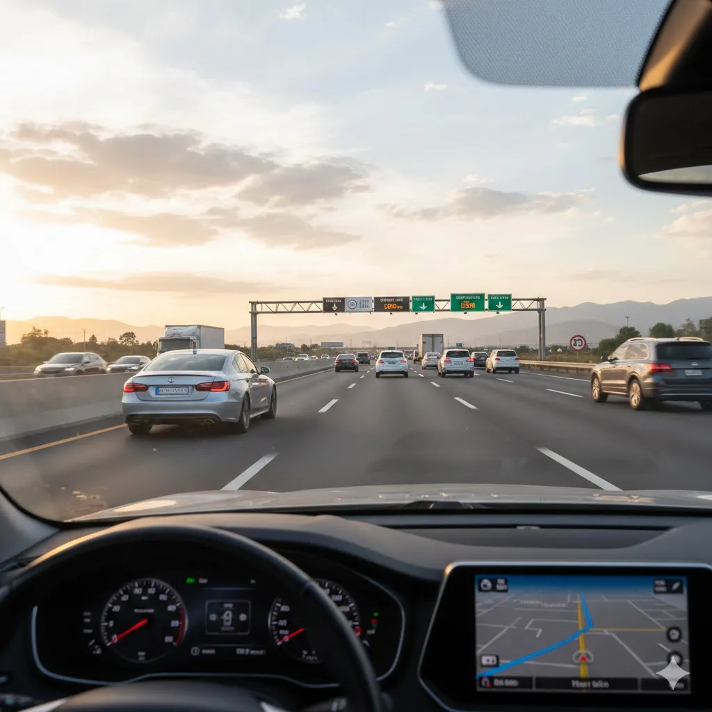 고속도로 1차선을 계속 주행할경우 범칙금을 내야할 수도 있습니다.