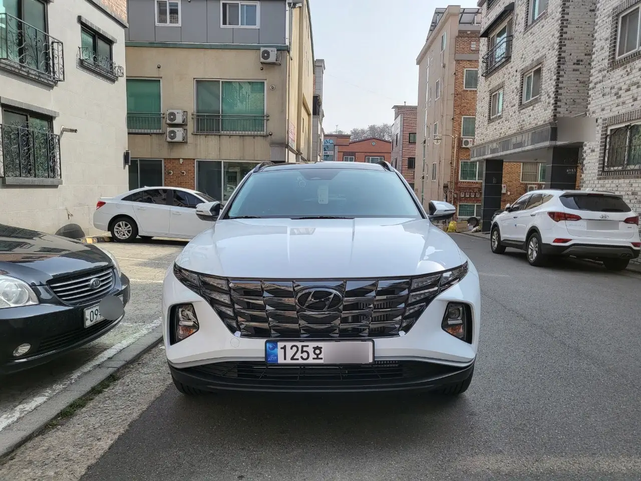 투싼 신차 정면 모습